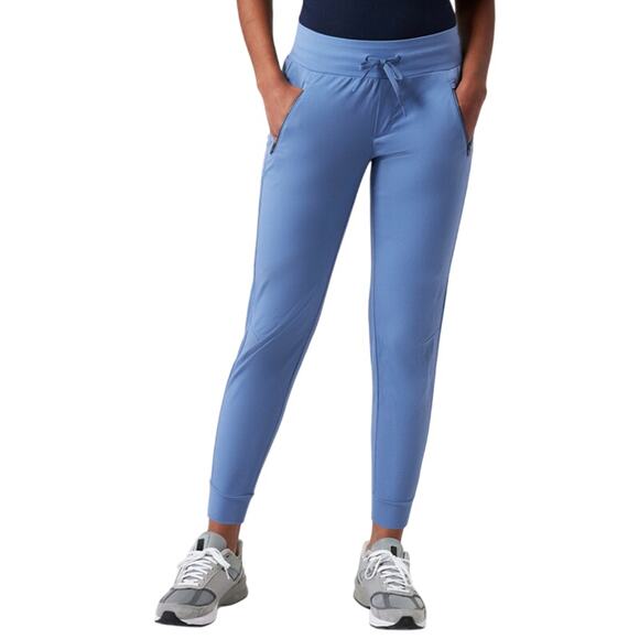 Athleta Cottage Blue Trekkie North Mid Rise Jogger Size 12 - Picture 1 of 11